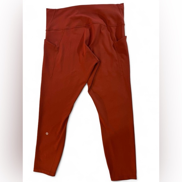 Lululemon Wunder Train High-Rise Tight 25” Terra Orange Size 14 Pockets - Picture 6 of 16
